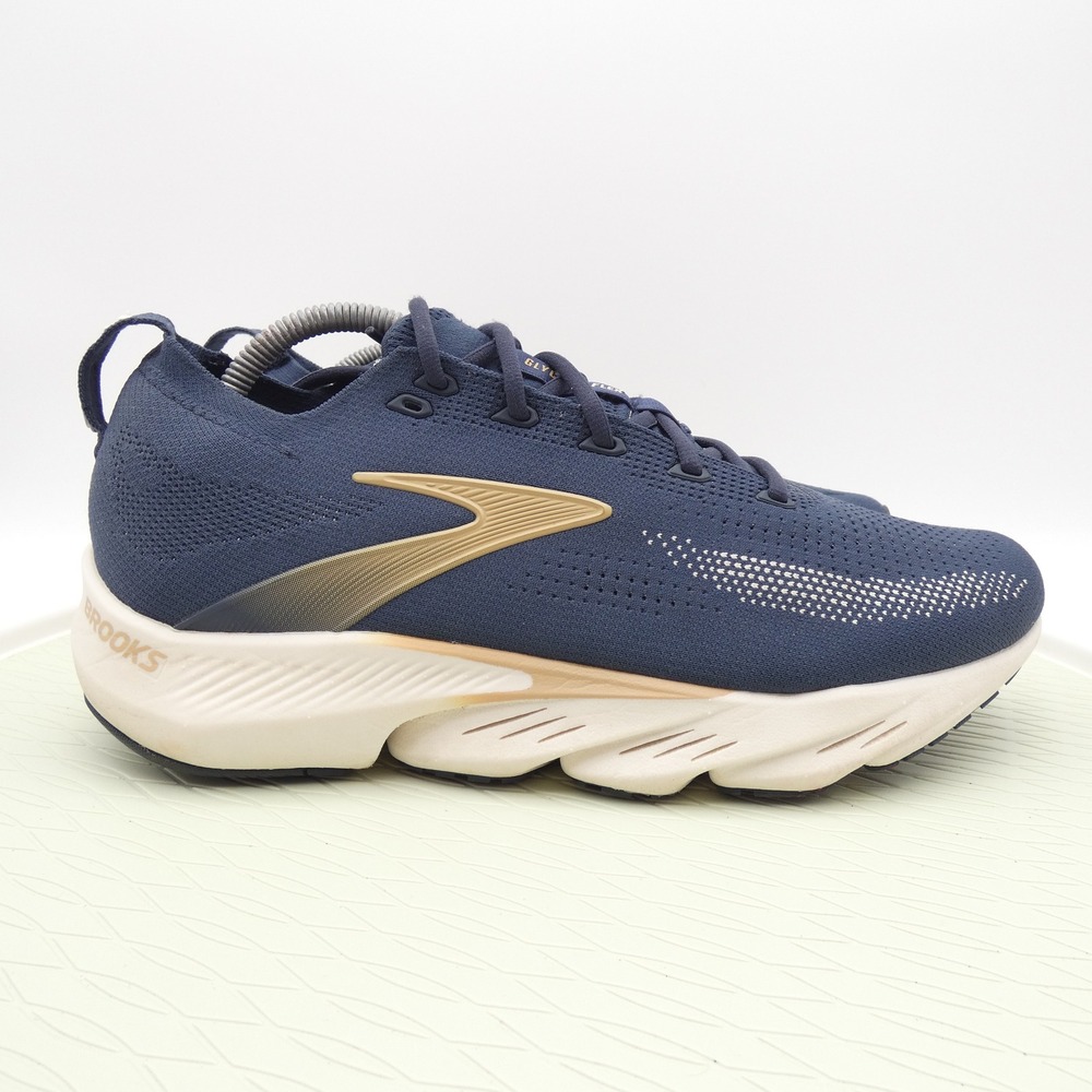 Brooks Glycerin StealthFit 21 Mens Running Shoes Navy Gold 1104781D466 Size 10